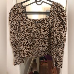 Zara animal print crop top. Size small.